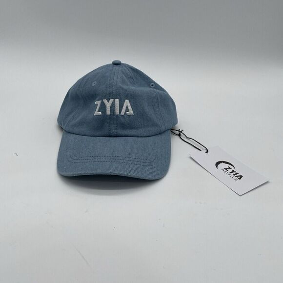 Zyia Active Light Denim Baseball Hat NWT Adjustable One Size Unisex 100% Cotton - Picture 1 of 11